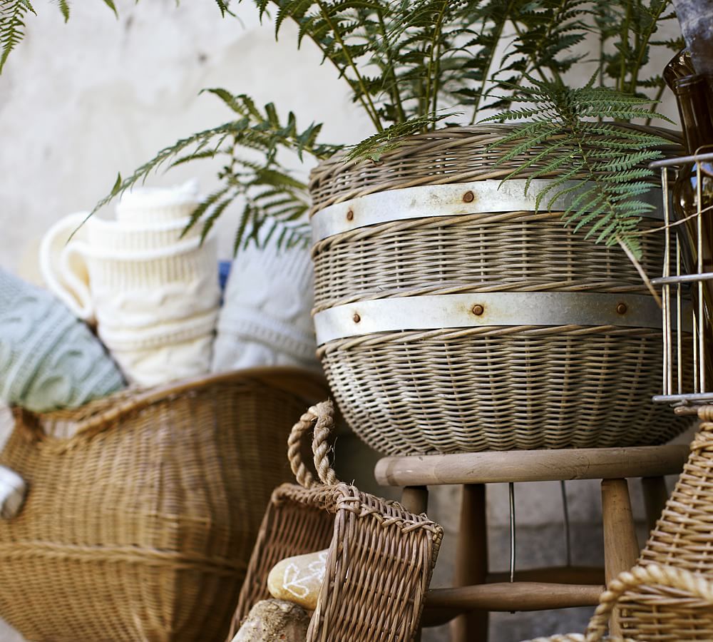 Cask Round Laundry Basket | Pottery Barn