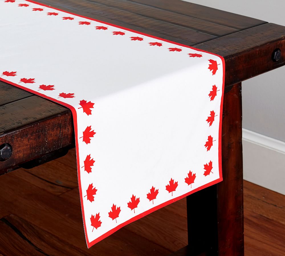 Canadian Flag Table Runner Pottery Barn