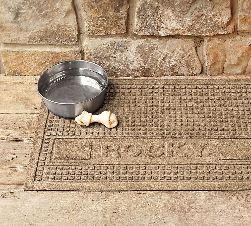 All Natural Dog Bone Placemat Dog Water Food Dish Mat Dog Mat Jute