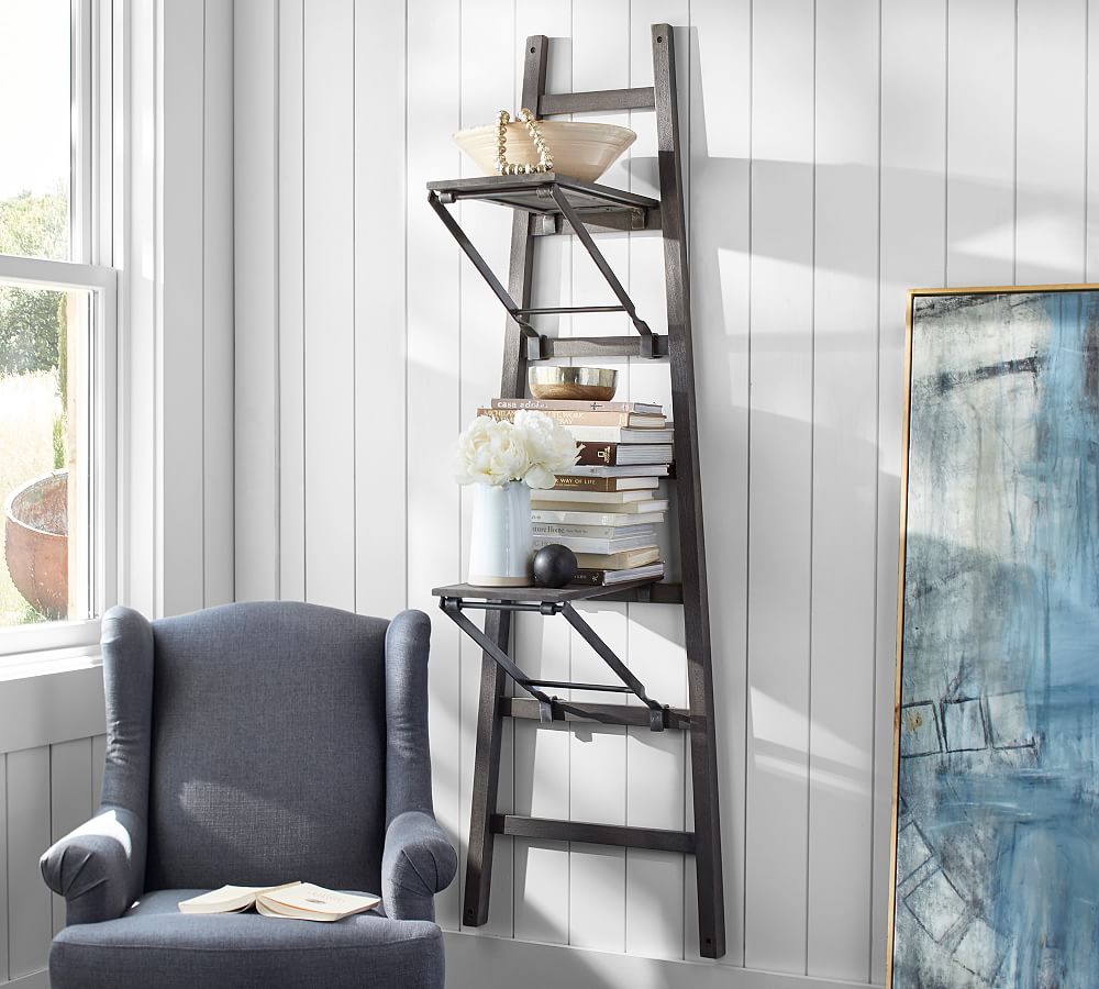 Trenton Ladder Shelf with Mirror