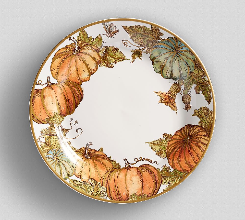 Heritage Pumpkin Salad Plate, Set of 4 | Pottery Barn