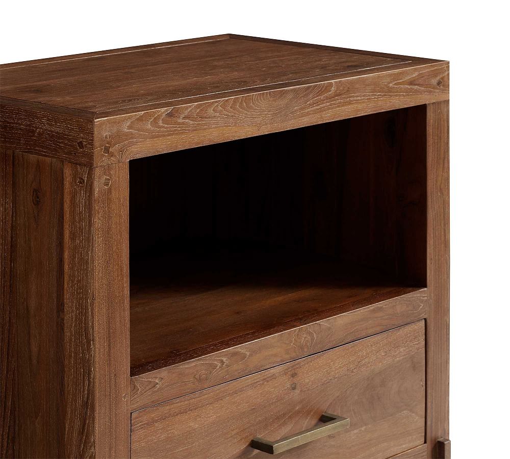 Menlo Reclaimed Teak Nightstand Pottery Barn