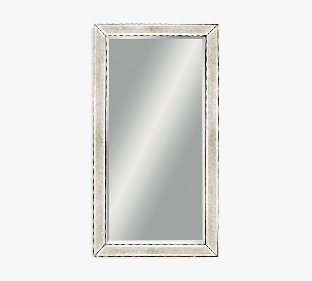 Beveled Glass Beaded Rectangular Mirror - Large 79" x 43"