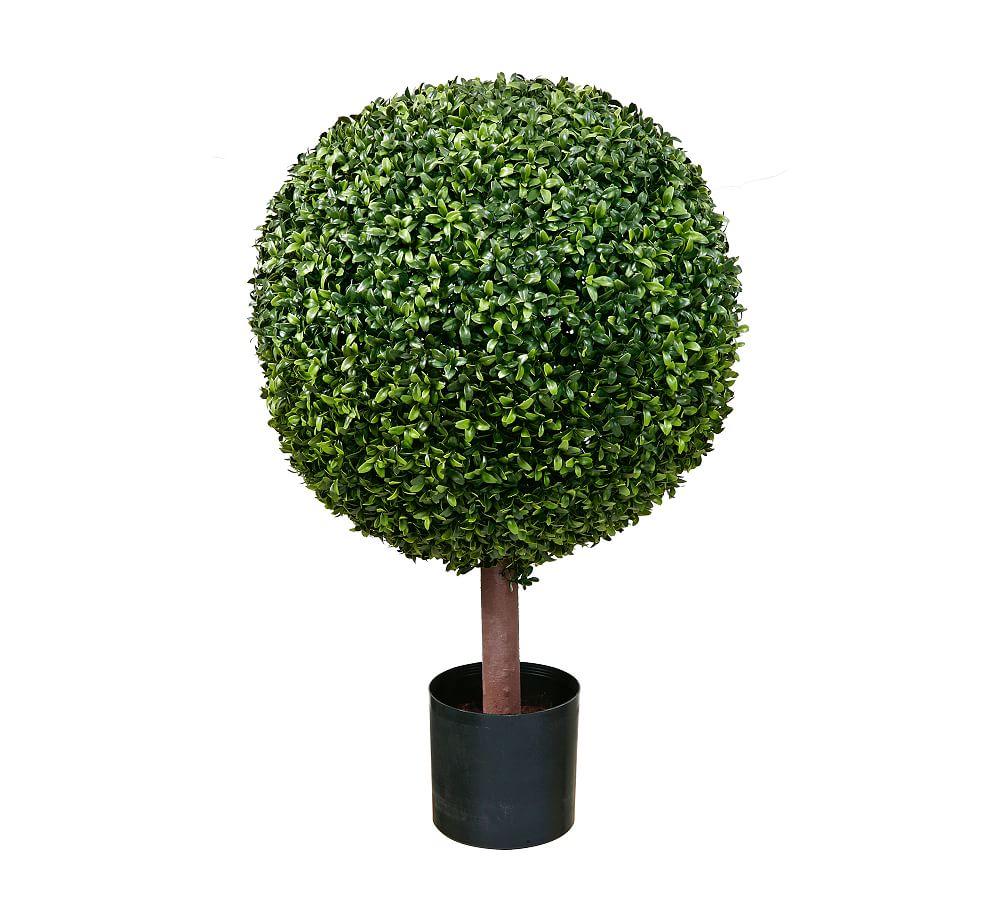 Faux Boxwood Single Ball Topiary Tree