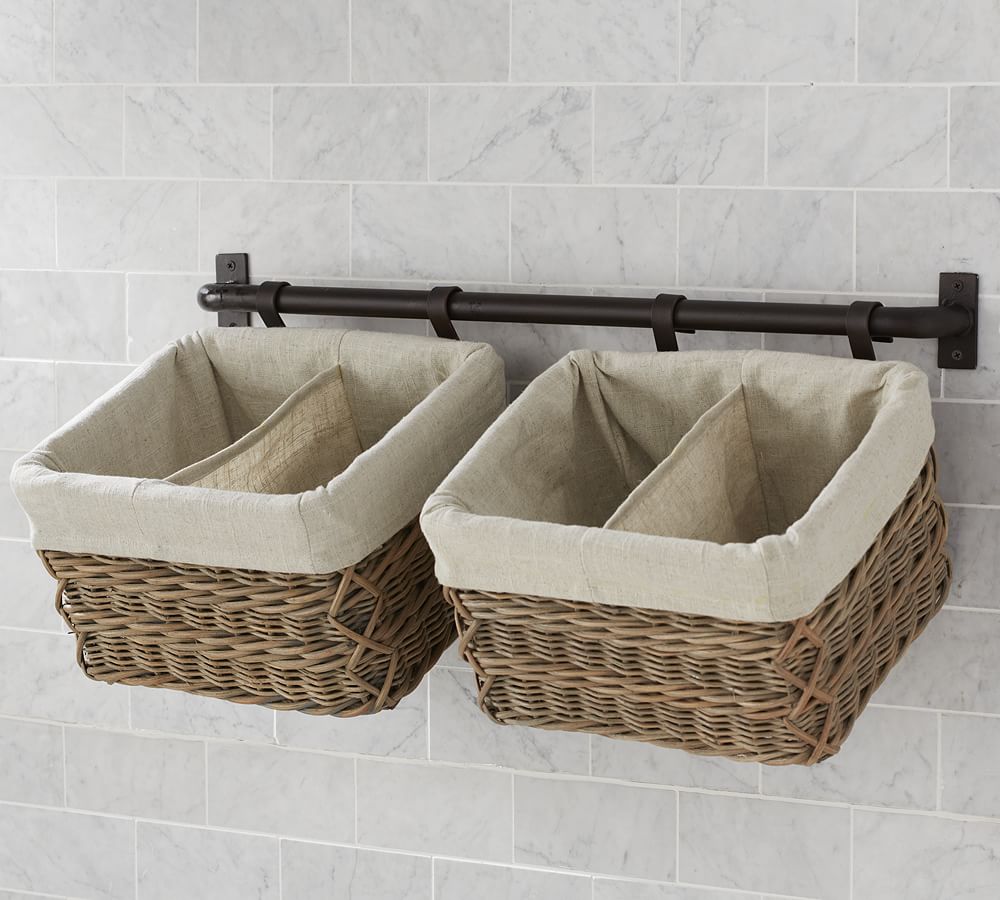 Build Your Own - Hannah Basket Wall System  Bathroom towel storage, Baskets  on wall, Bathroom towel storage ideas