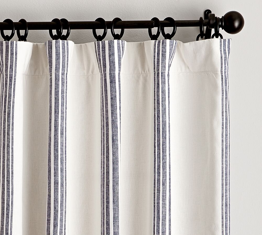 Riviera Striped Linen/Cotton Blackout Curtain