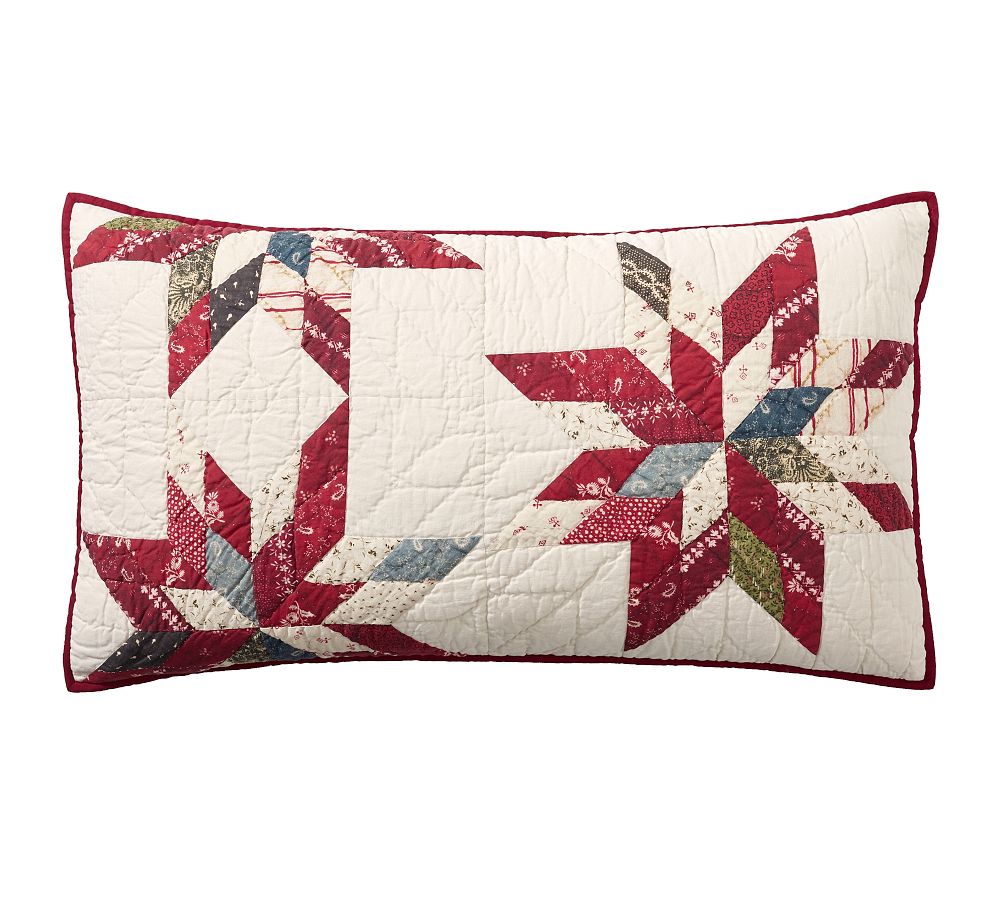 Noelle Star Handcrafted Applique Quilted Sham