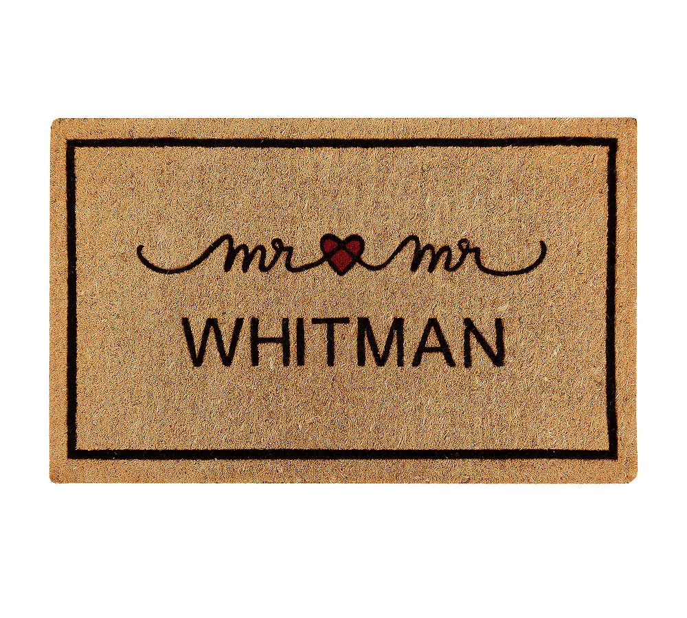 Marriage Heart Personalized Doormat