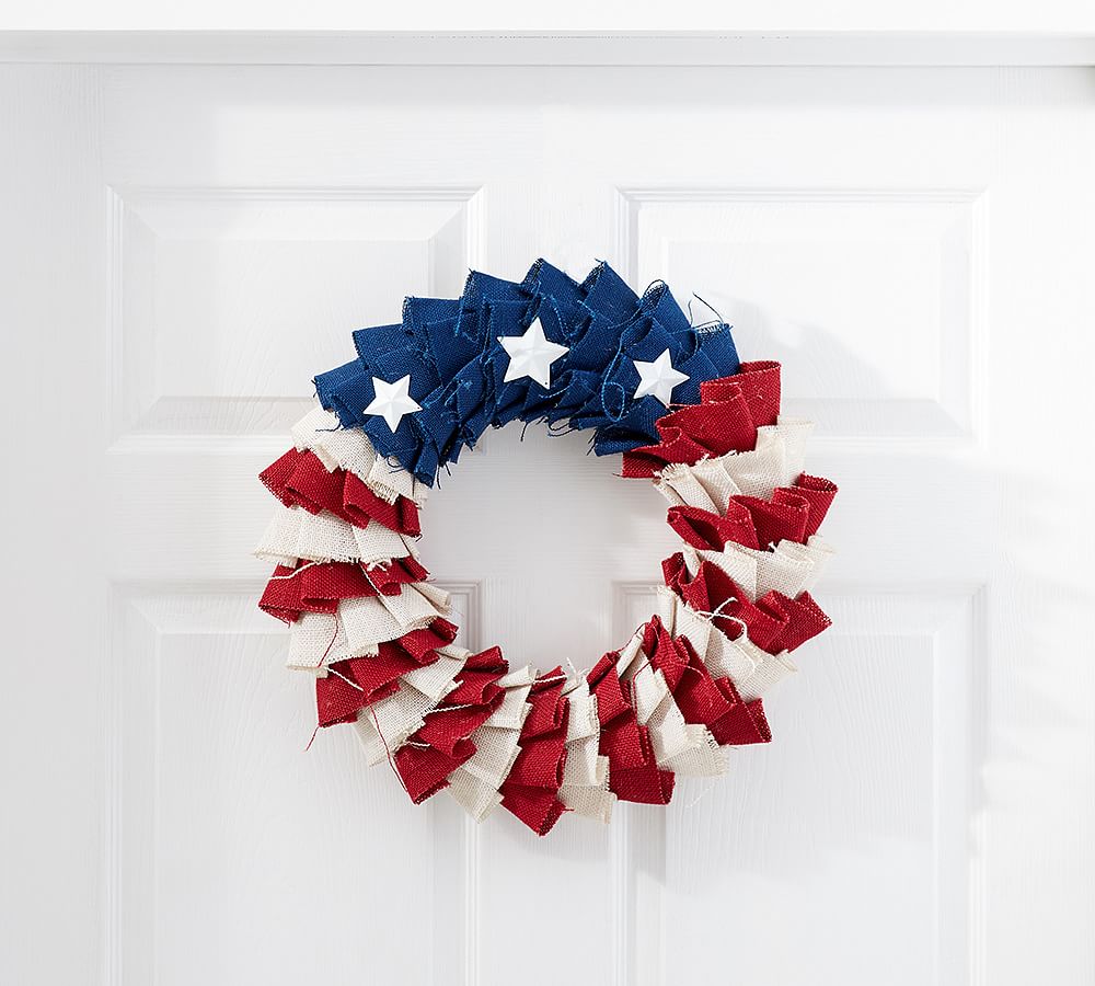Liberty Handcrafted Burlap Wreath