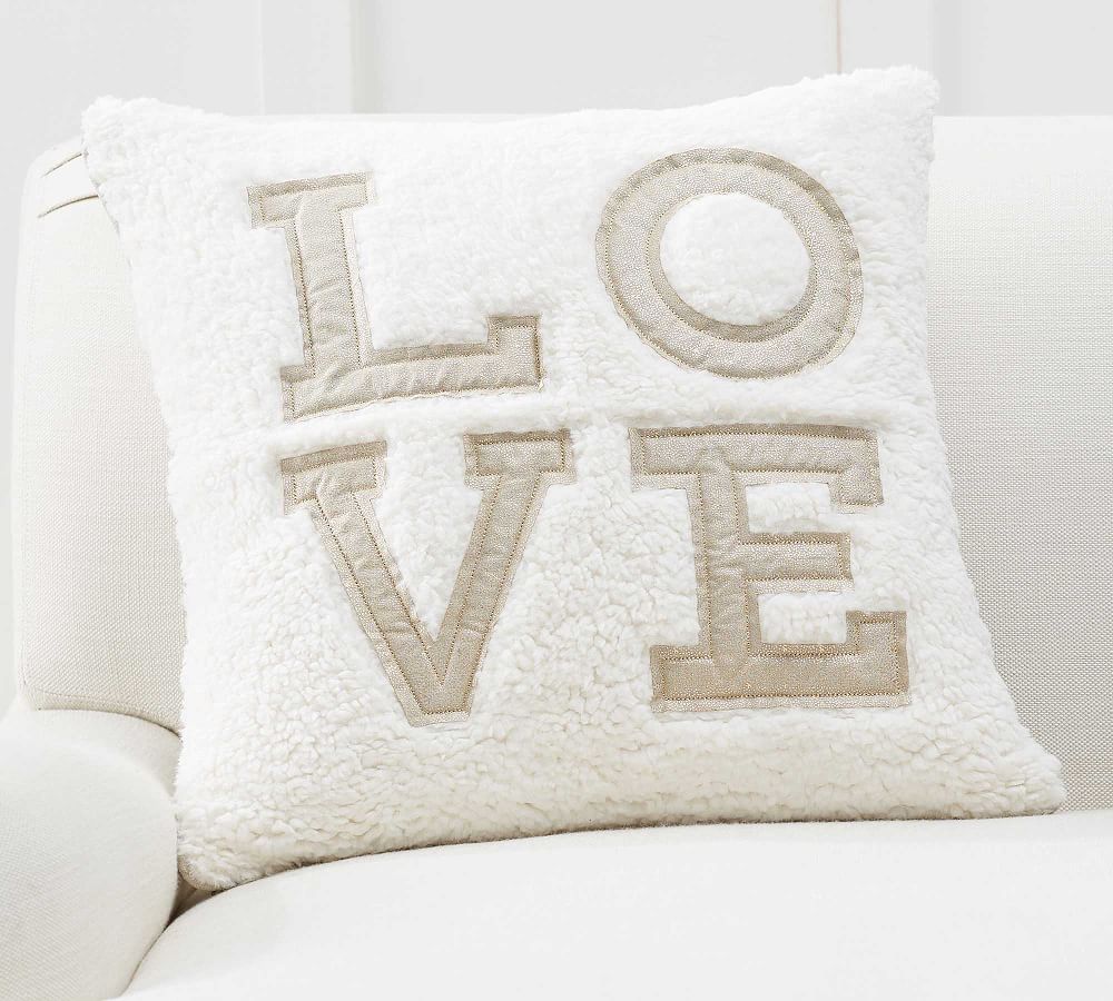 Love Sherpa Pillow Cover