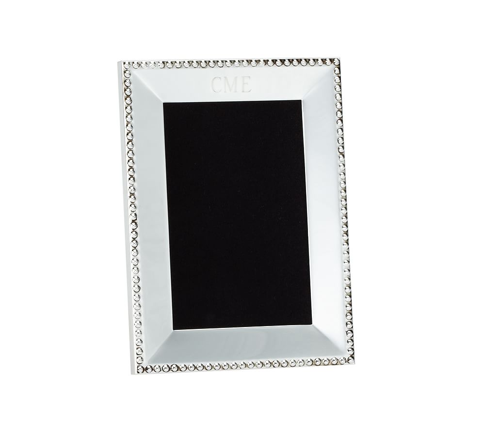 Personalized Silver-Plated Beaded Frames
