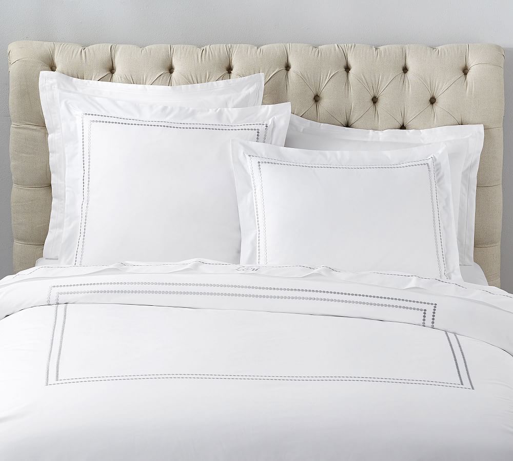 Pearl Organic Percale Duvet Cover