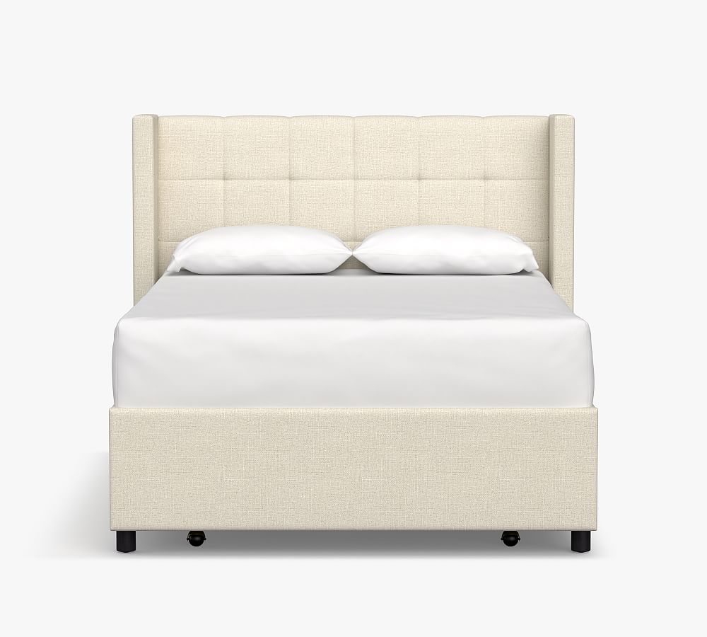 Elliot shelter upholstered footboard on sale storage platform bed