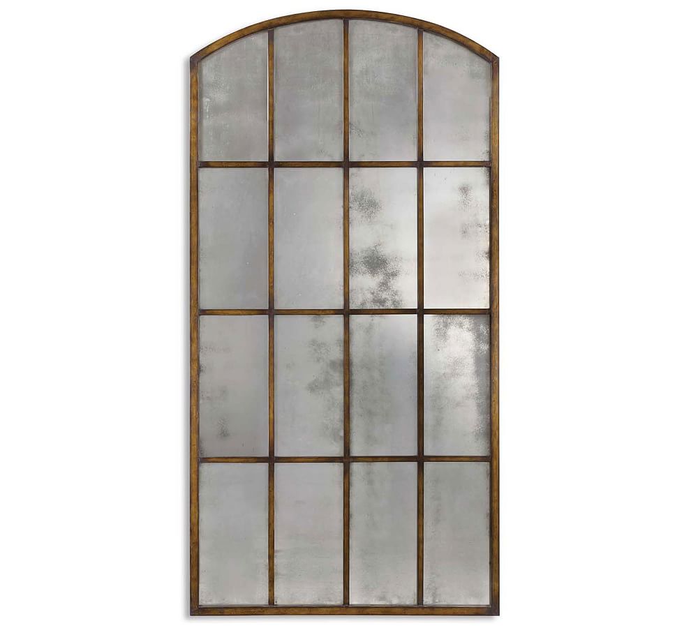 Eva Arch Windowpane Floor Mirror