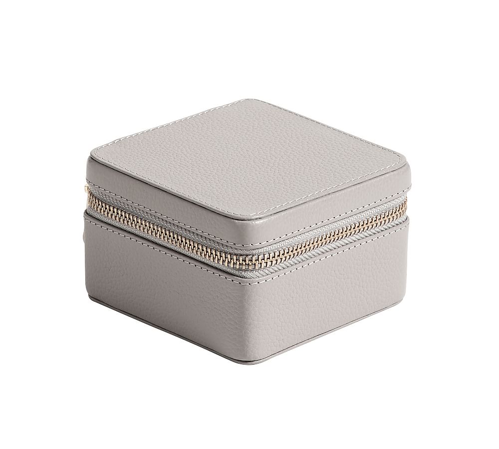 Small Travel Jewelry Case in Taupe