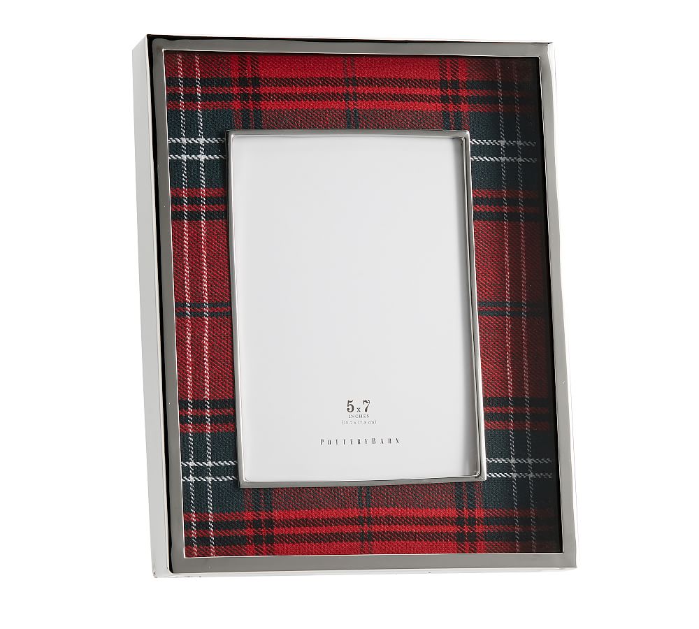 Pottery Barn Etched Plaid Frame