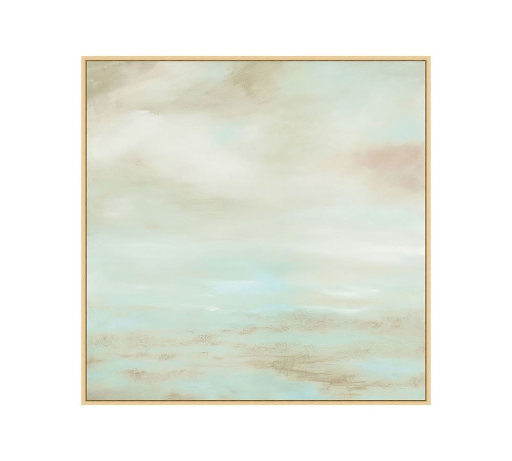 Sea Foam Mist Framed Canvas