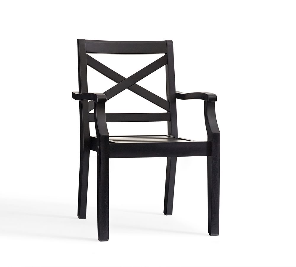 Hampstead Painted Stackable Dining Chair, Black | Pottery Barn