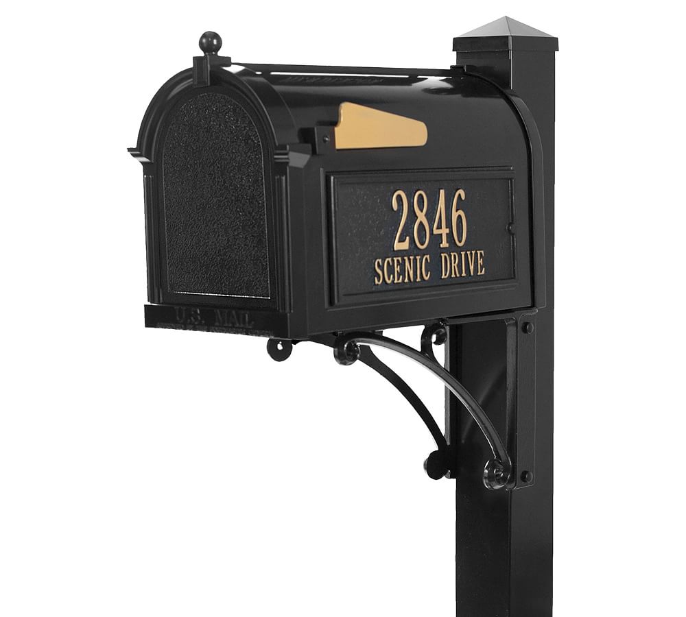 Pottery Barn Superior Mailbox Plaque & Post