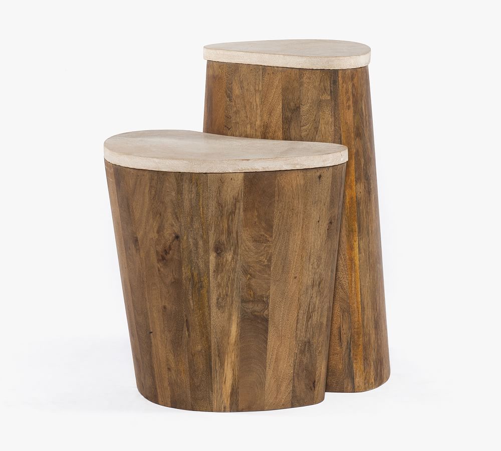 Ember Marble Nesting End Table