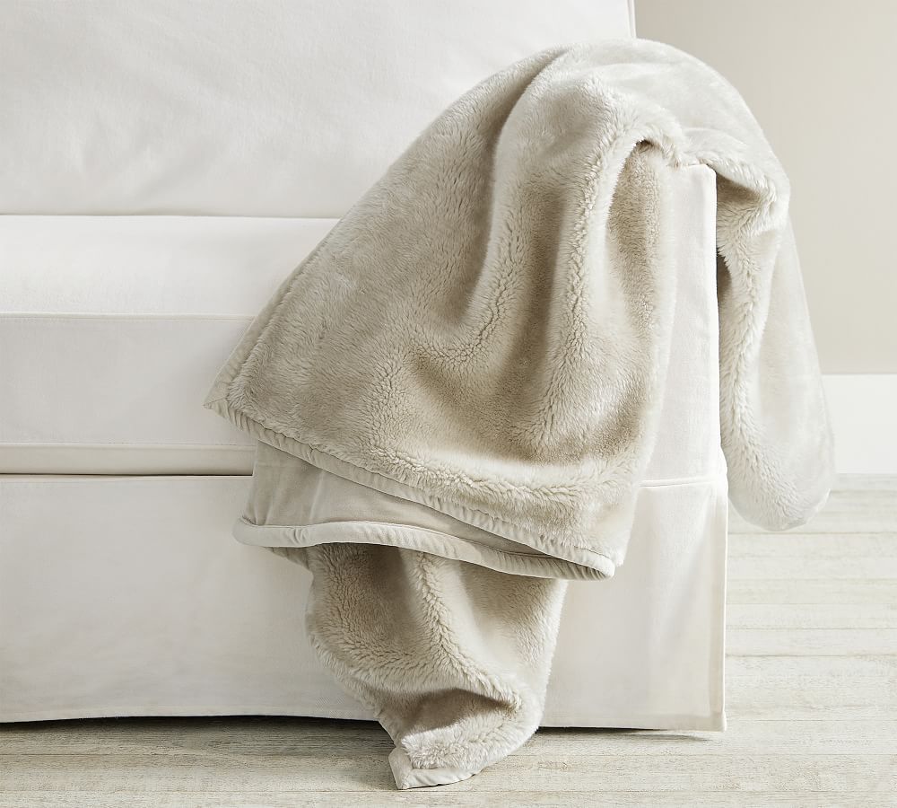 Hayes Faux Mohair Throw Blanket