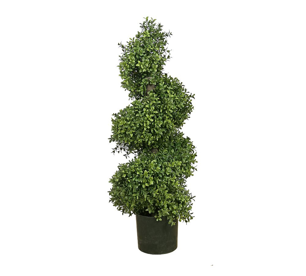 Faux Boxwood Spiral Trees
