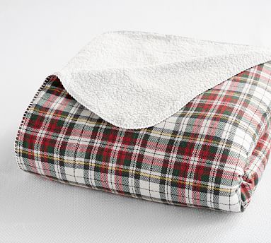 Pottery barn plaid online blanket