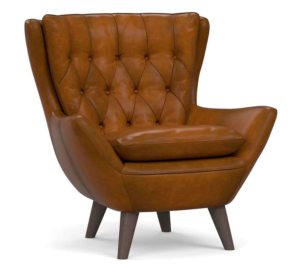 Wells Tufted Leather Armchair