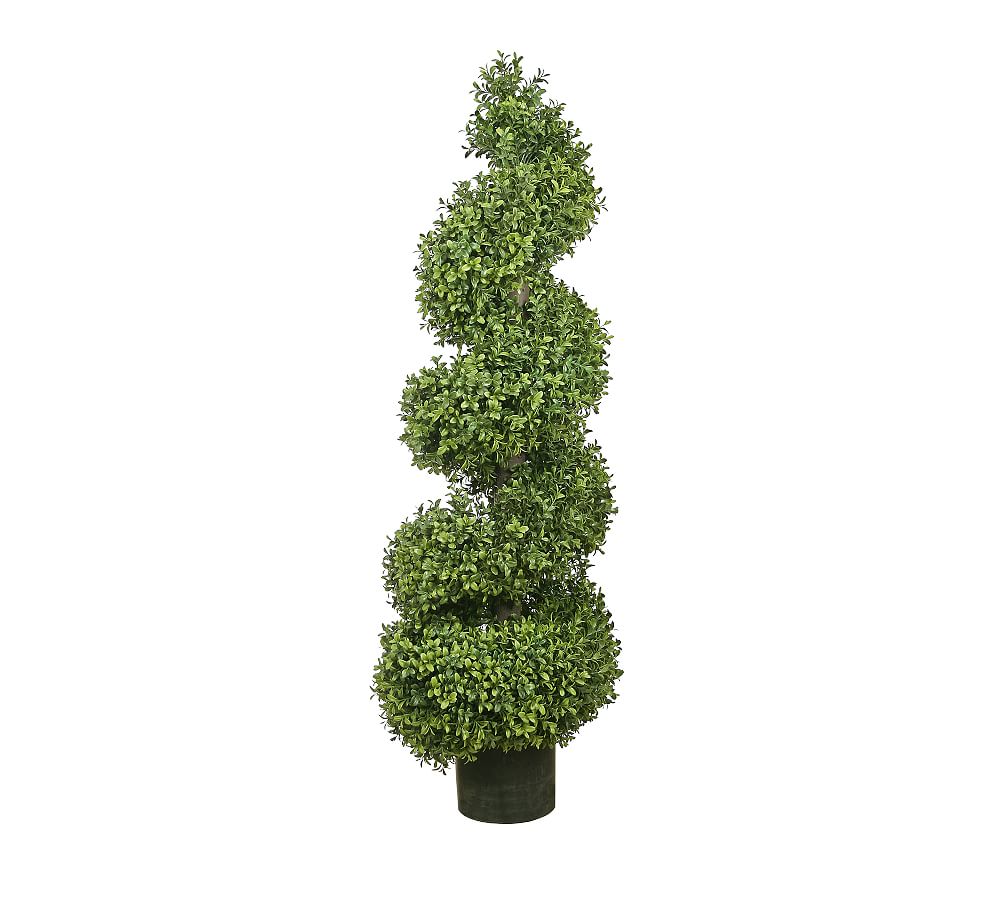 Faux Boxwood Spiral Trees