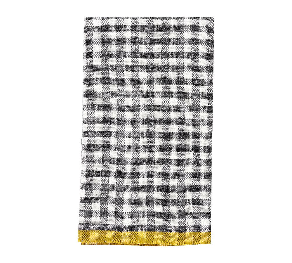 Caravan Classic Gingham Black White Tea Towels