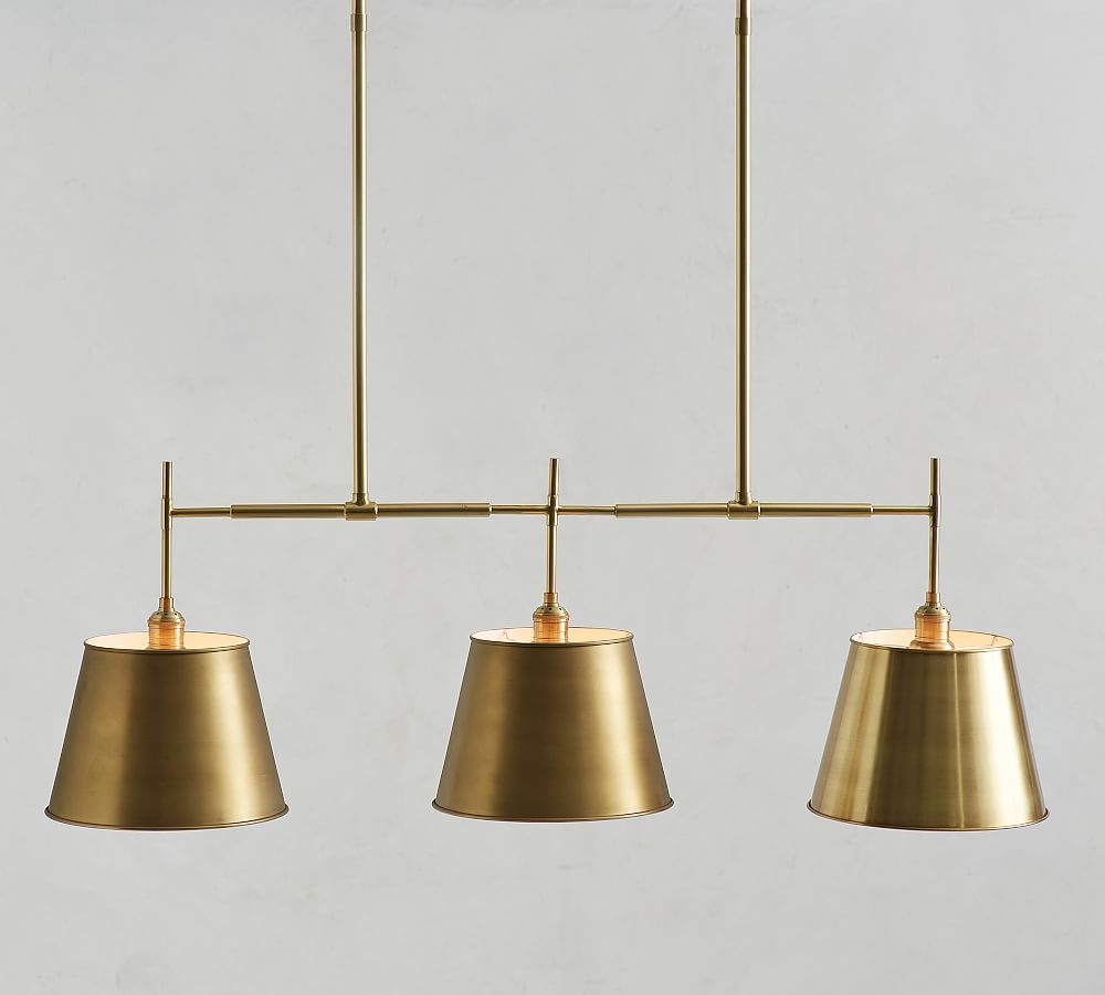 Tapered Metal Shade Linear Chandelier