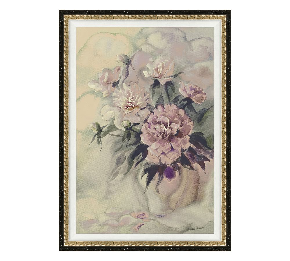 Pastel Wash Floral Framed Canvas Print