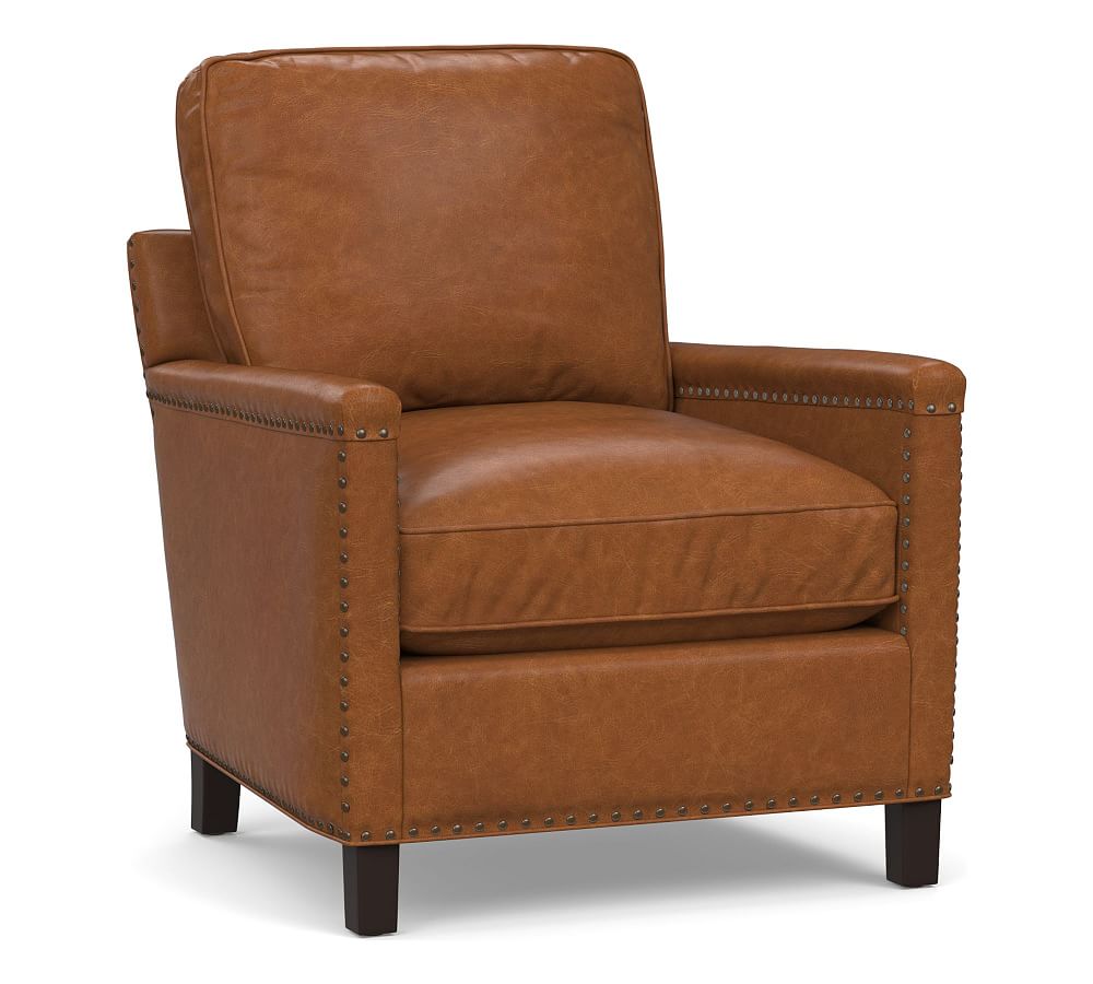 Tyler leather best sale square arm recliner