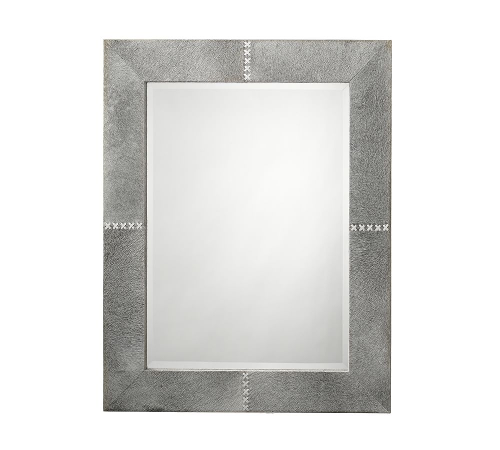 Aaden Leather Rectangular Wall Mirror