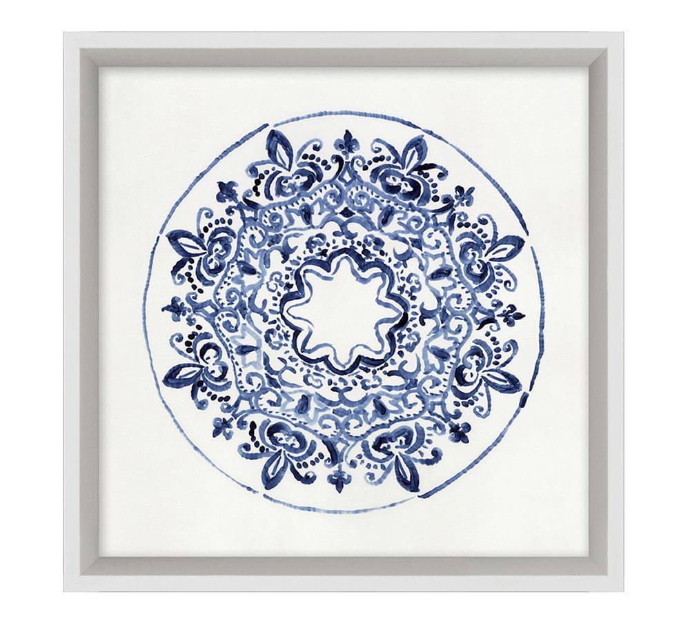 Porcelain Blue Framed Paper Prints