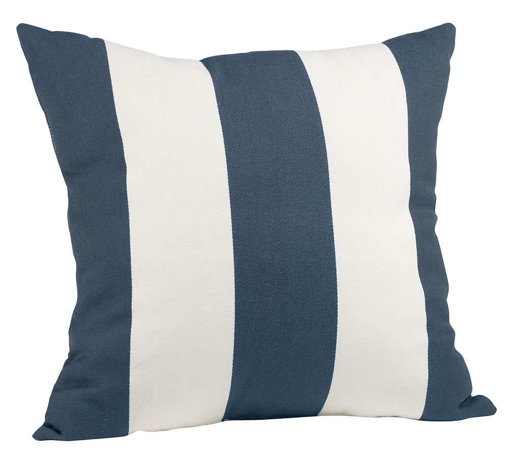 La Jolla Outdoor Striped Water Resistant Square Throw Pillows - Set of 4  Dark Teal/White -, Set of 4 - Foods Co.