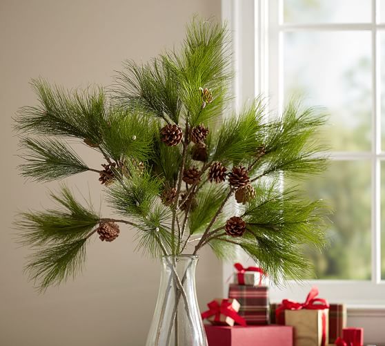 Faux Needlenose Pine Branch, Artificial Flowers