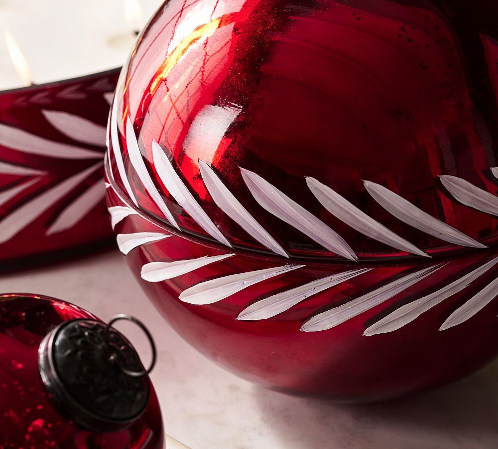 Ornament Shaped Scented Candles Winter Spruce Pottery Barn