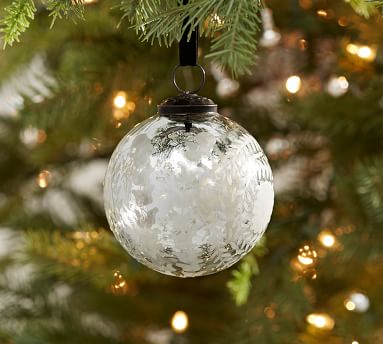 Etched Mercury Glass Ornaments | Pottery Barn