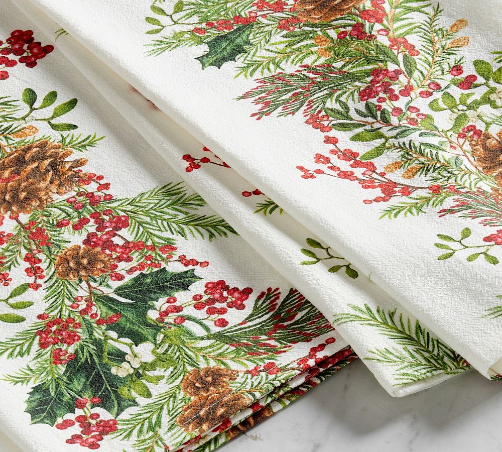Holly Berry Tea Towels - Set of 2