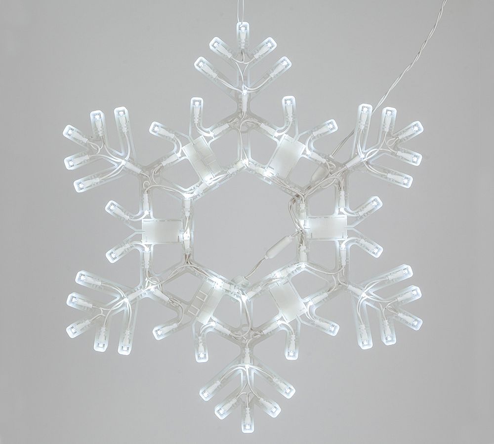 Cool White LED Folding Snowflake | Pottery Barn