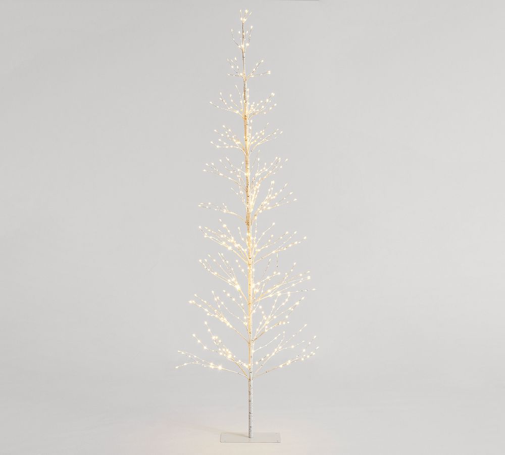 Lit Twinkling Twig Tree Pottery Barn   Lit Twinkling Twig Tree Brown 7 L 