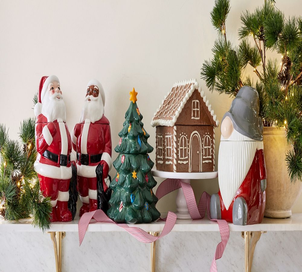 Santa Claus Shaped Handcrafted Cookie Jar