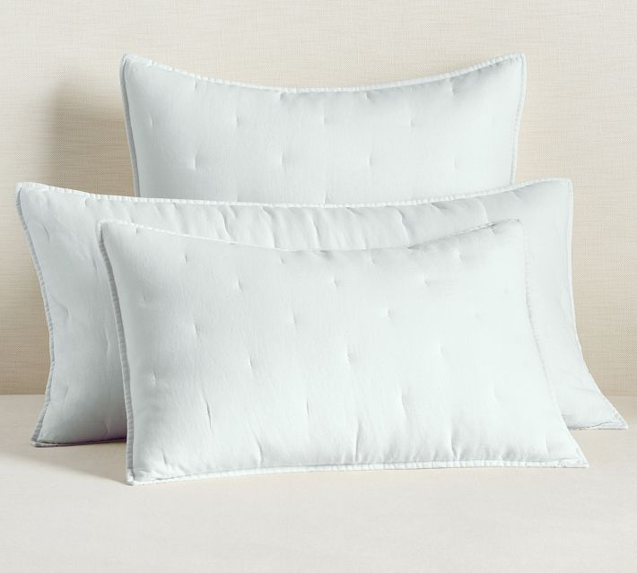 Oversized Quilted Solid Square Pillow Chambray - Threshold™