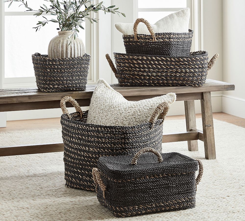 Asher Handwoven Seagrass Utility Basket | Pottery Barn