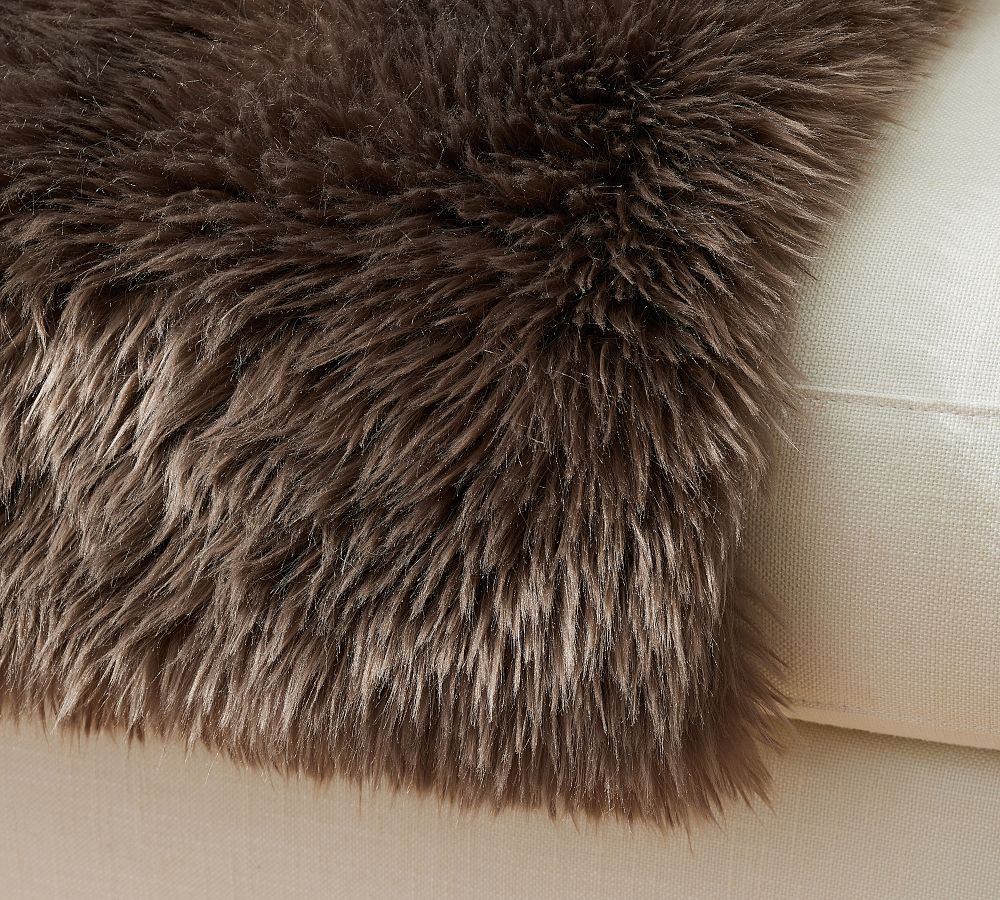 Luxe Faux Fur Pet Throw Blanket Pottery Barn