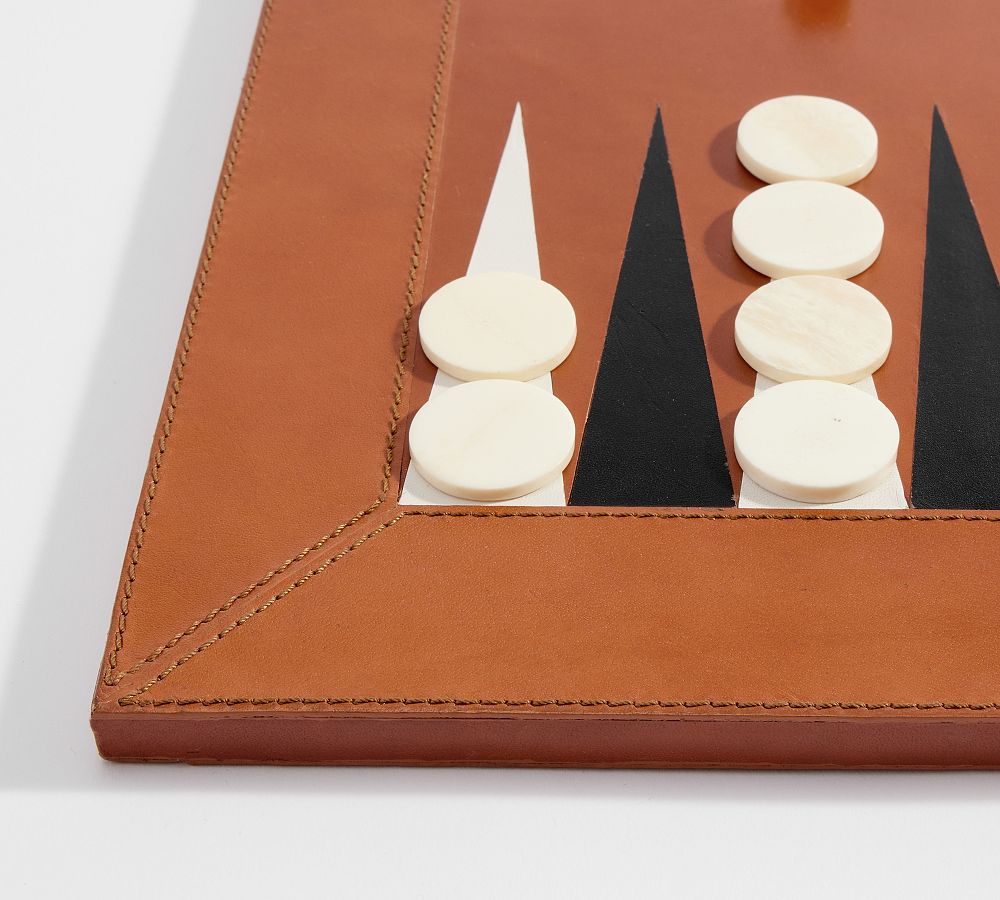 Amherst Checkers & Backgammon Board Game Set Pottery Barn