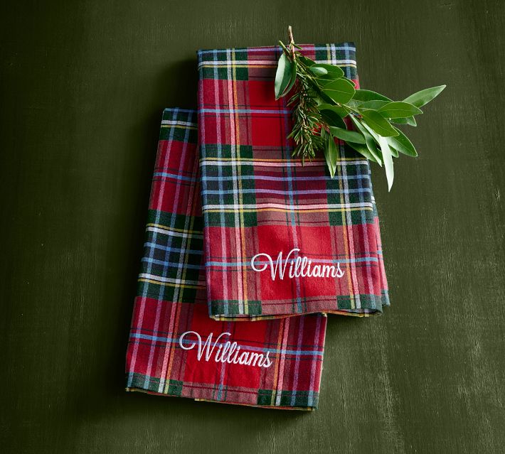 20PC Christmas Green Red Cotton Cloth Napkins 30X45cm Dinner Washable  Napkins With Hemmed Edges For Restaurant Wedding And Hotel