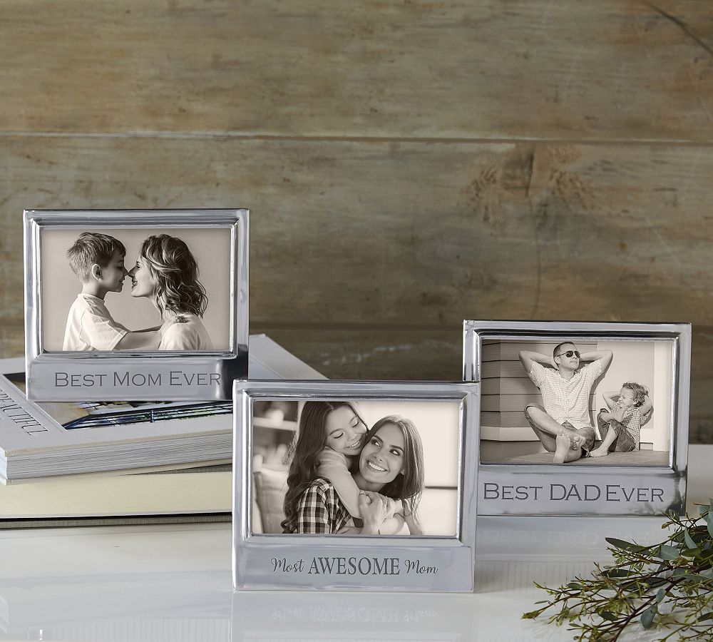 Mom & Dad Signature Metal Picture Frames - 4" x 6"