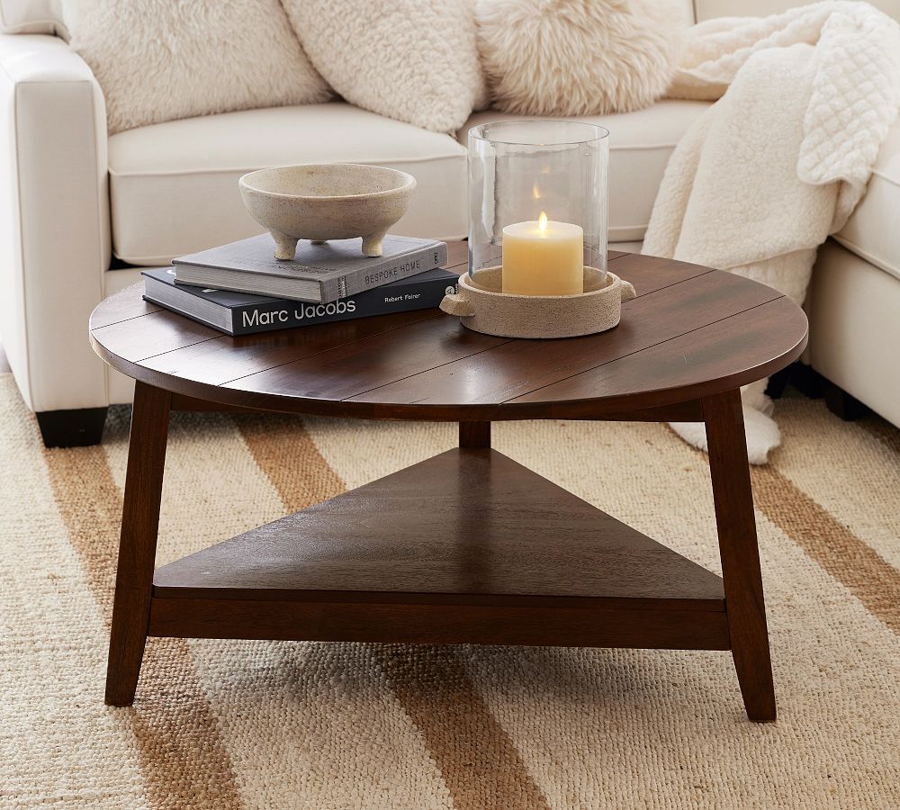Lincoln Round Coffee Table Pottery Barn